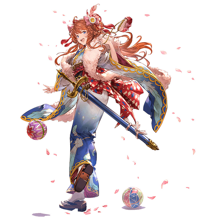 Skyblue Sunrise Kimono Lecia Character Art from Granblue Fantasy