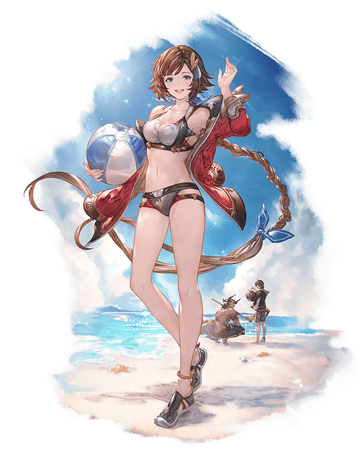 Beachside Lioness Leona Art from Granblue Fantasy