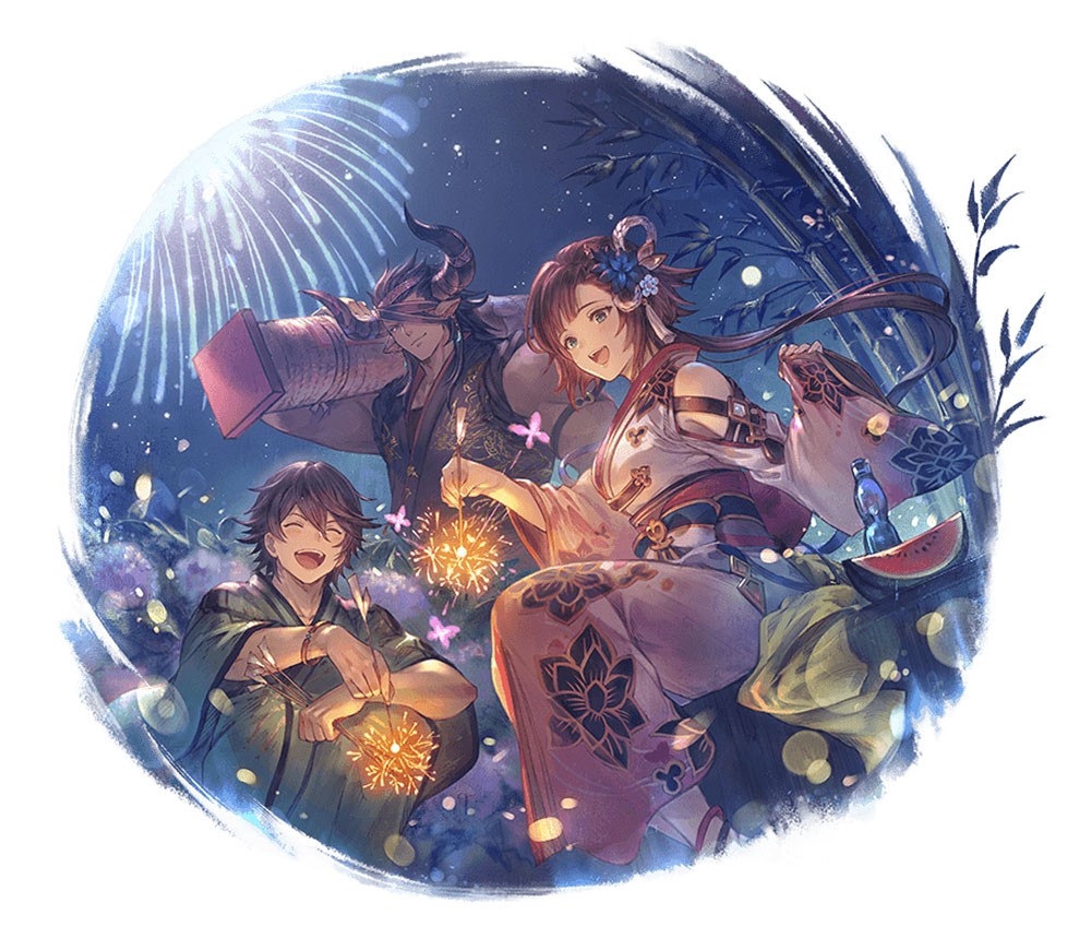 Yukata Leona Artwork from Granblue Fantasy