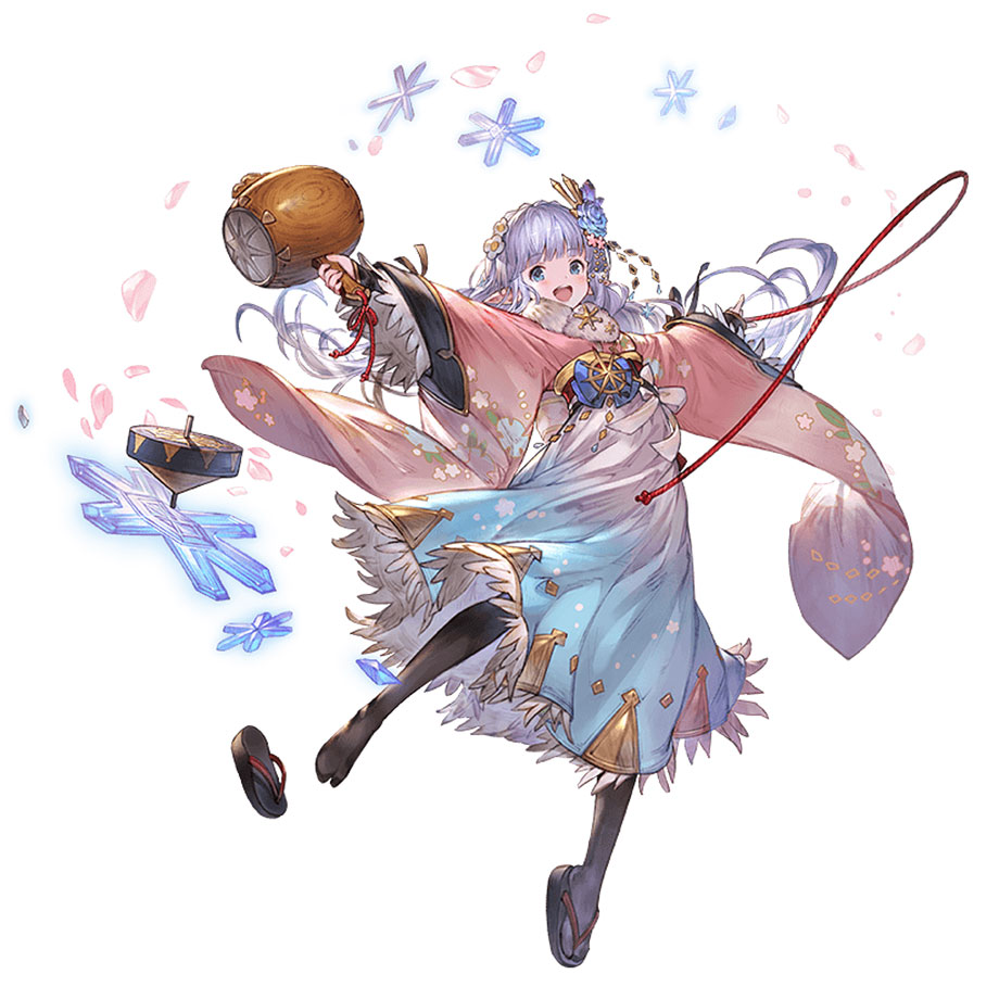 Thawing Peach Kimono Lily Art from Granblue Fantasy