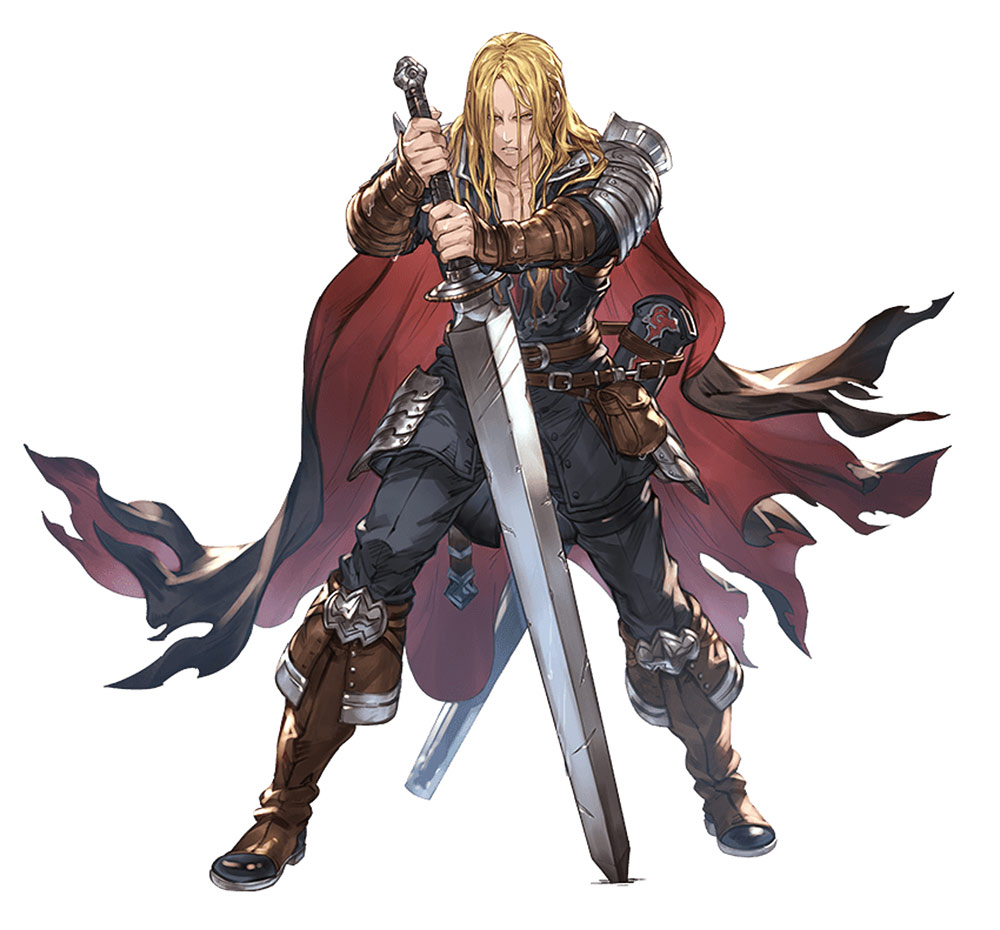 Fire Lucius Character Art from Granblue Fantasy