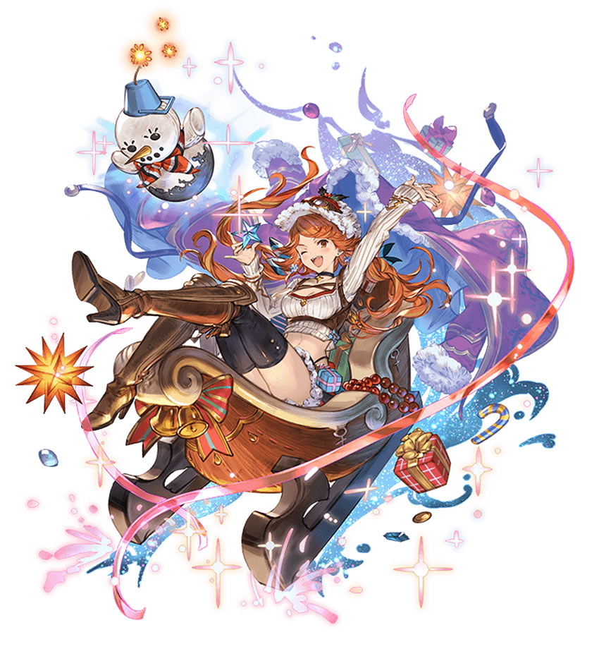Holiday Mary, Battle Art from Granblue Fantasy