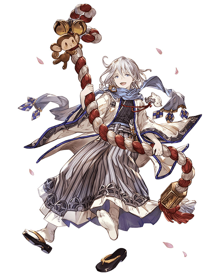 Lilac Hakama Noa Character Art from Granblue Fantasy