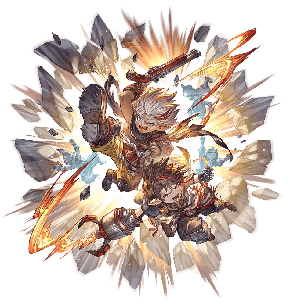 Skull and Balurga, Battle Art from Granblue Fantasy