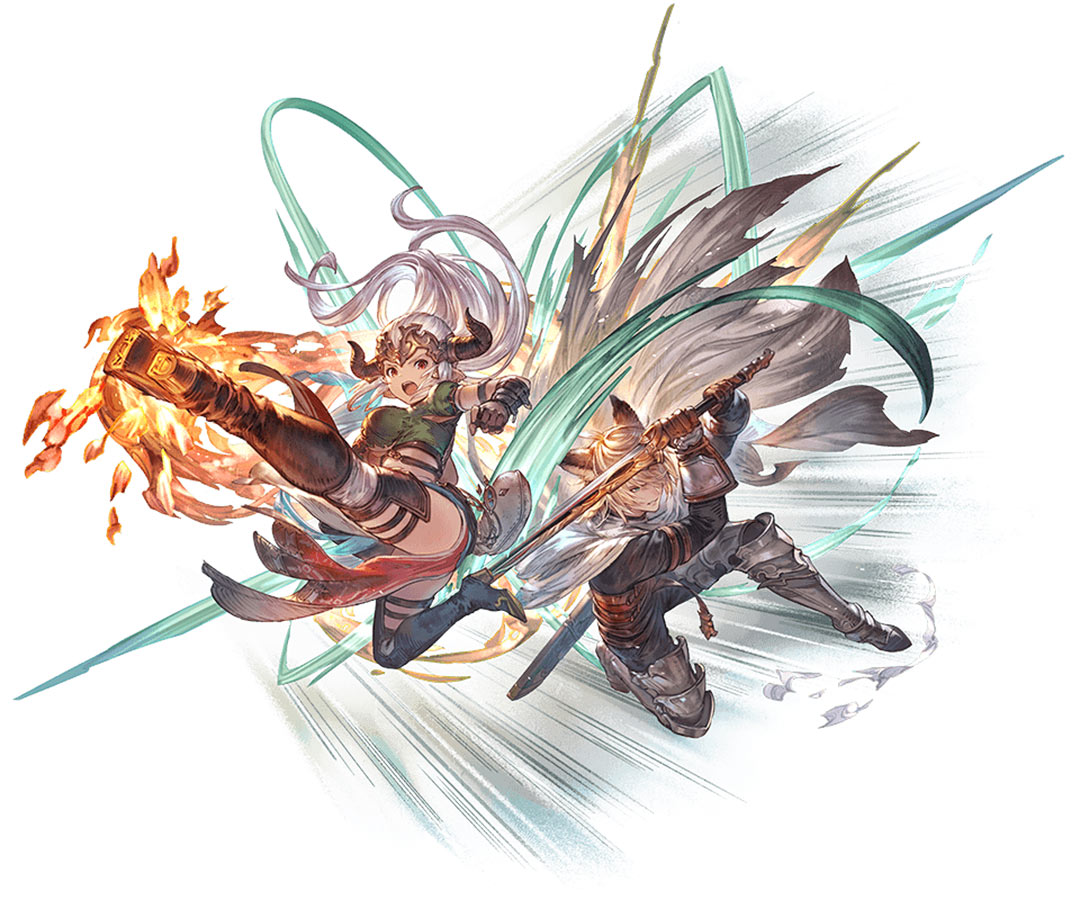 Stan and Aliza, Battle Art from Granblue Fantasy