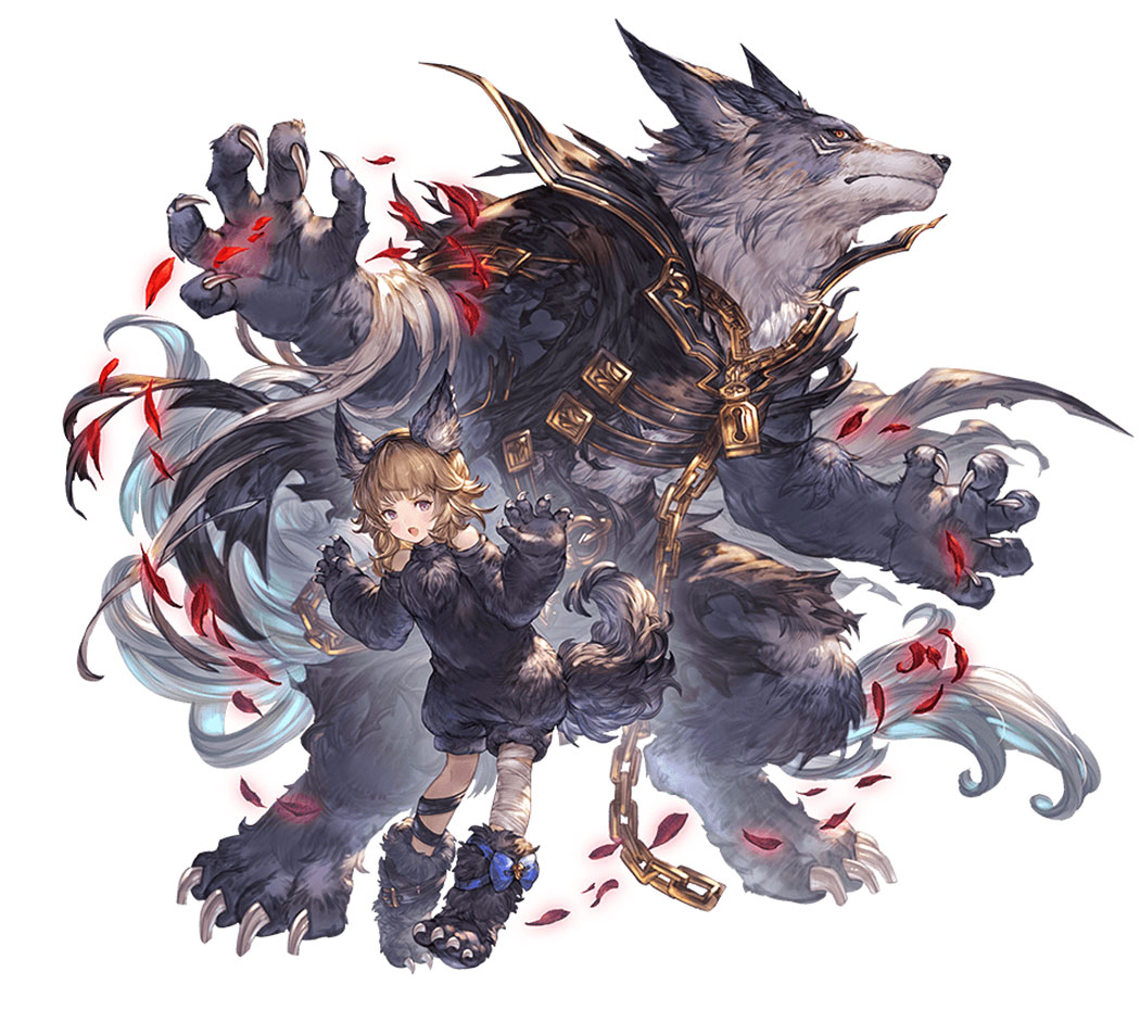 Halloween Wulf and Renie Art from Granblue Fantasy