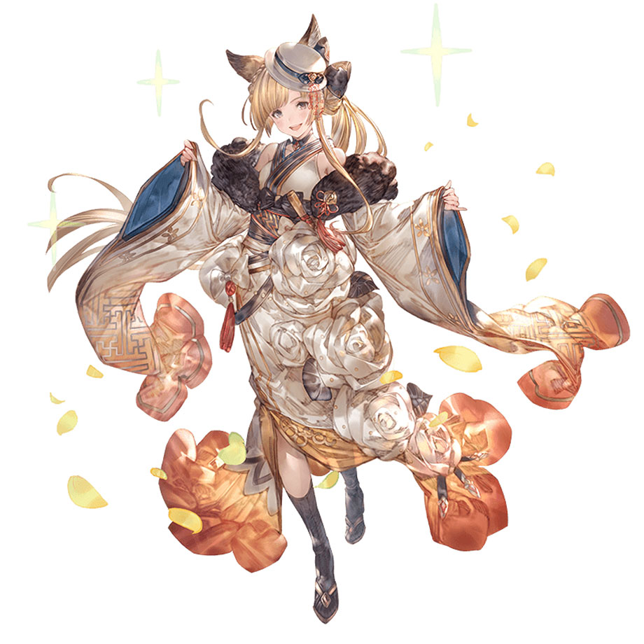 Grinning White Rose Yuisis Art from Granblue Fantasy