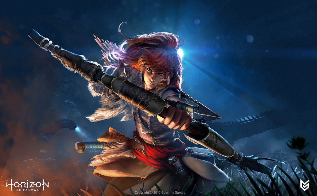 Aloy Early Key Artwork from Horizon Zero Dawn