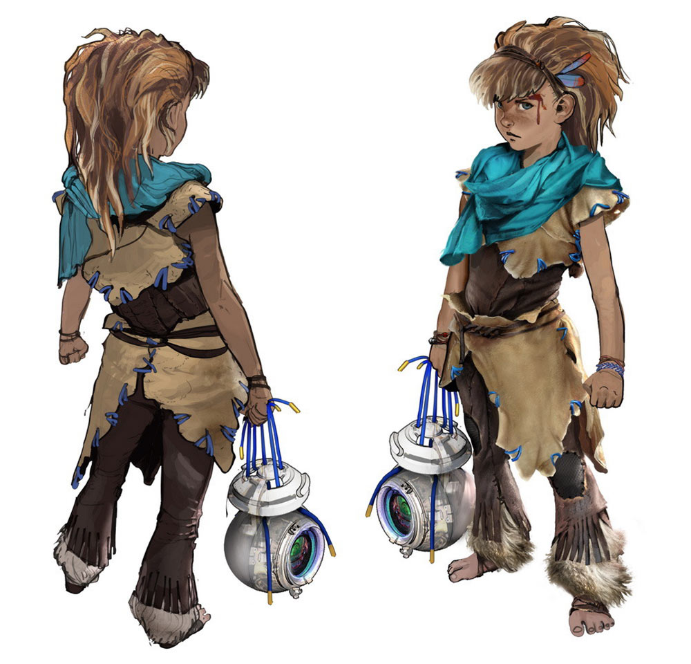 Young Aloy Concept Art from Horizon Zero Dawn