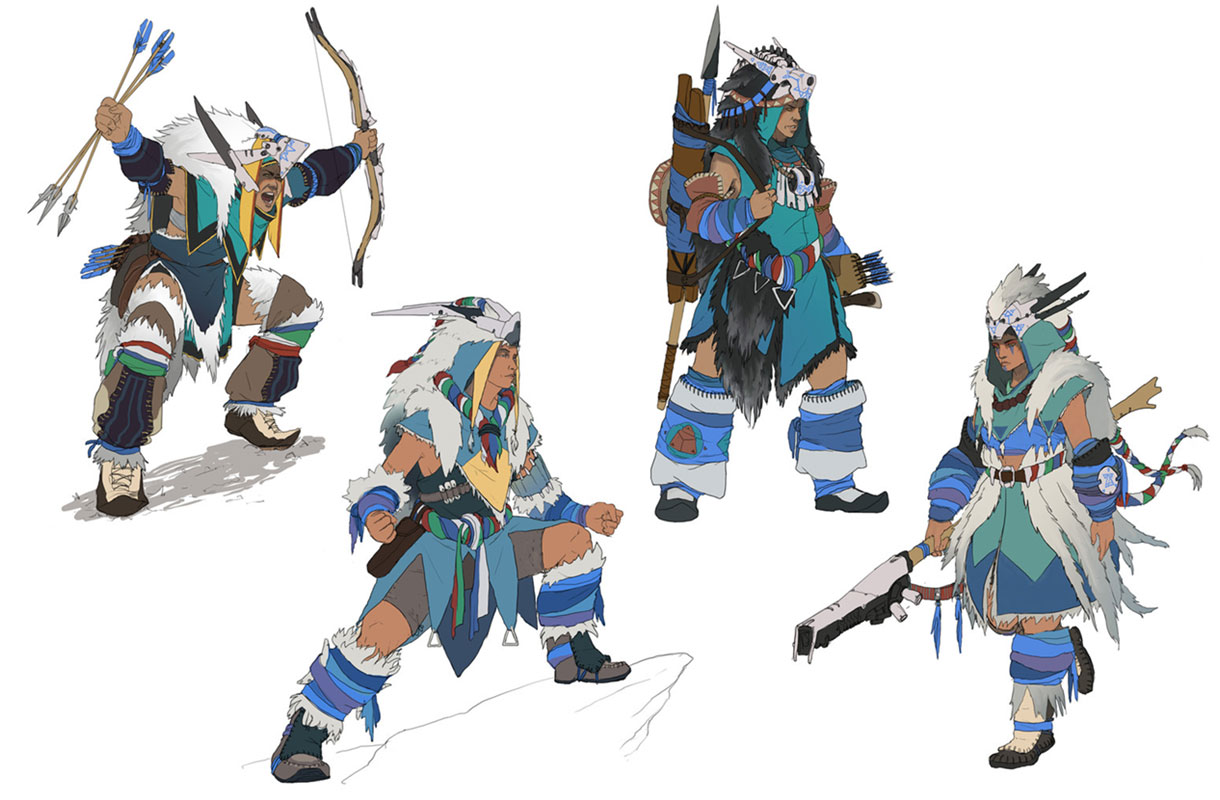 Banuk Female Hunters Concept Art from Horizon Zero Dawn