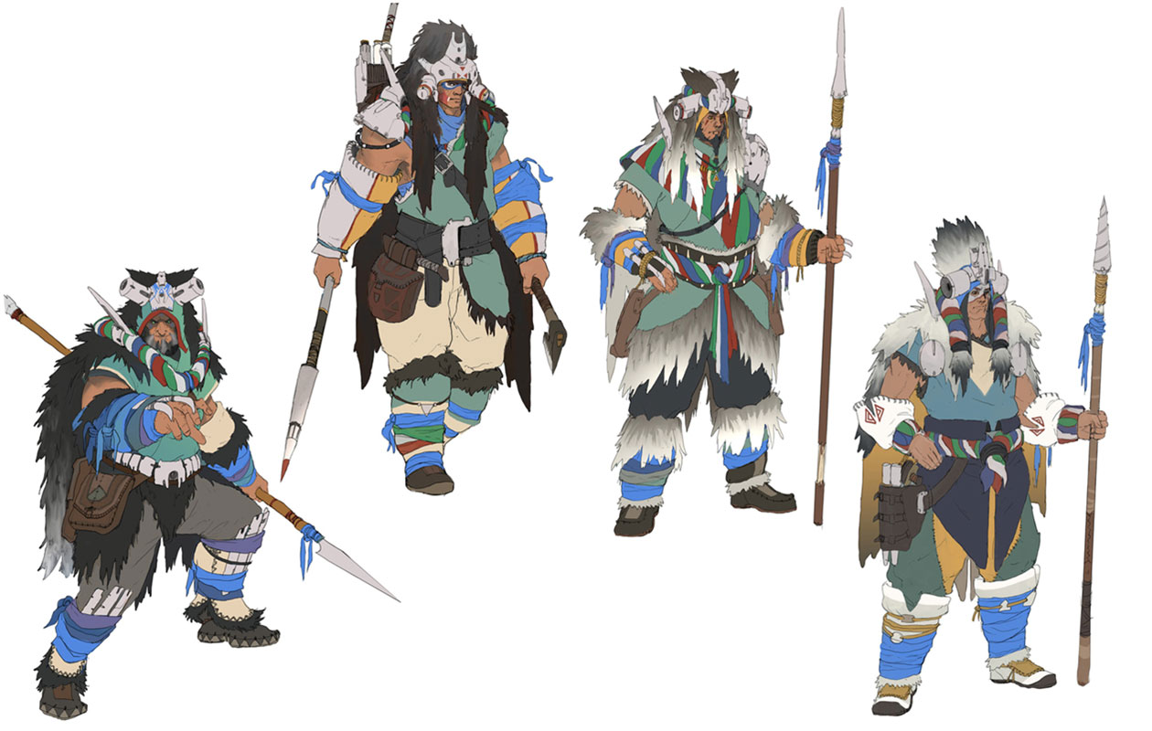 Banuk Male Hunters Concept Art from Horizon Zero Dawn