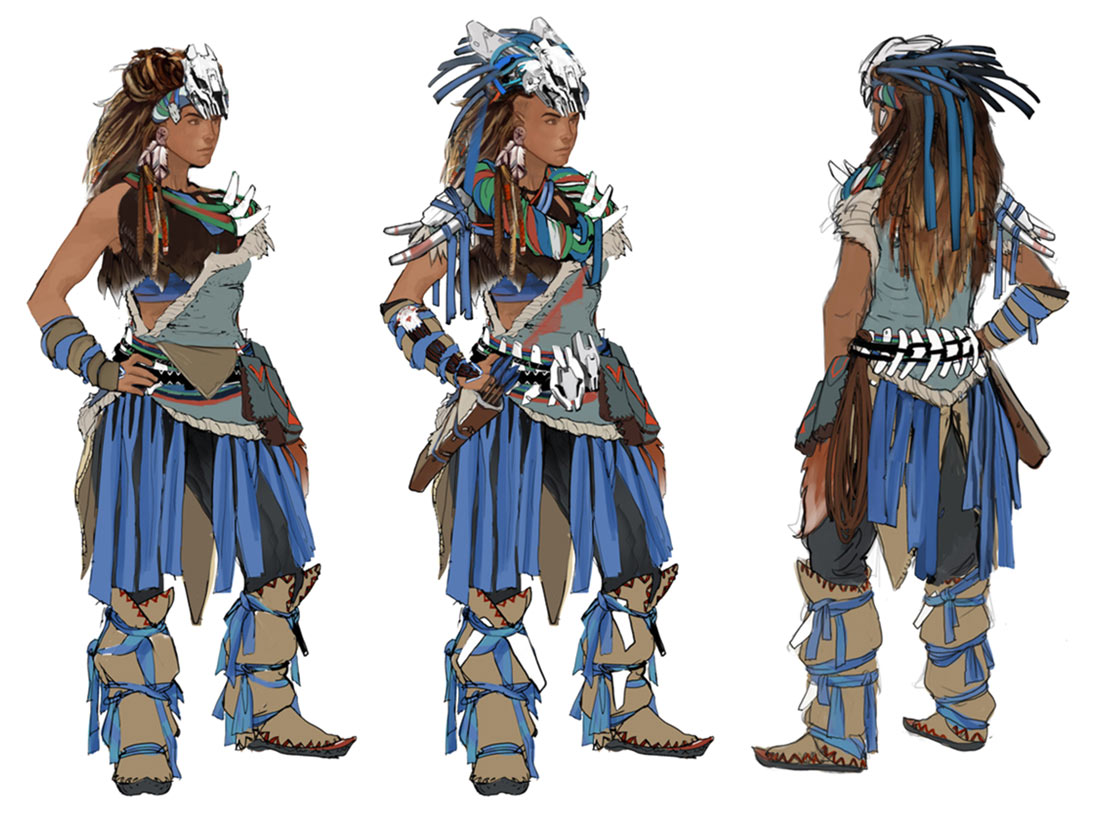 Banuk Sickness Eater Outfit Concept Art from Horizon Zero Dawn