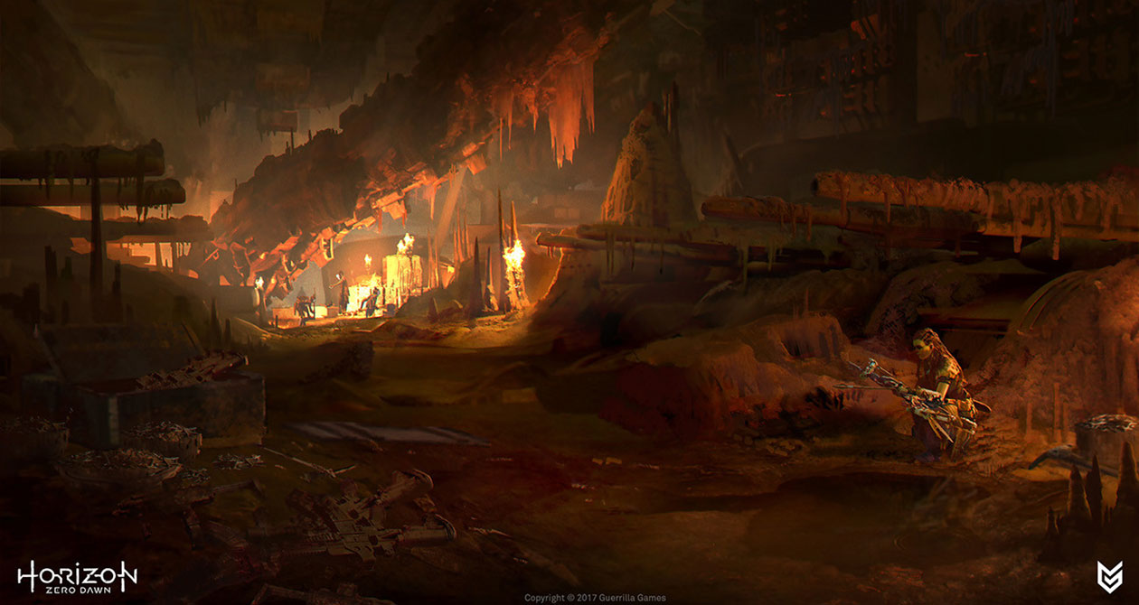 Bunker Armory Concept Art from Horizon Zero Dawn