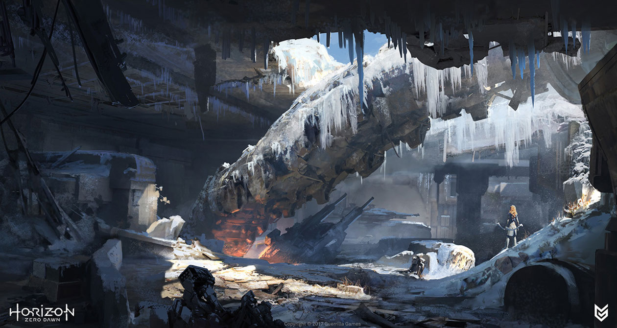 Bunker Checkpoint Concept Art from Horizon Zero Dawn