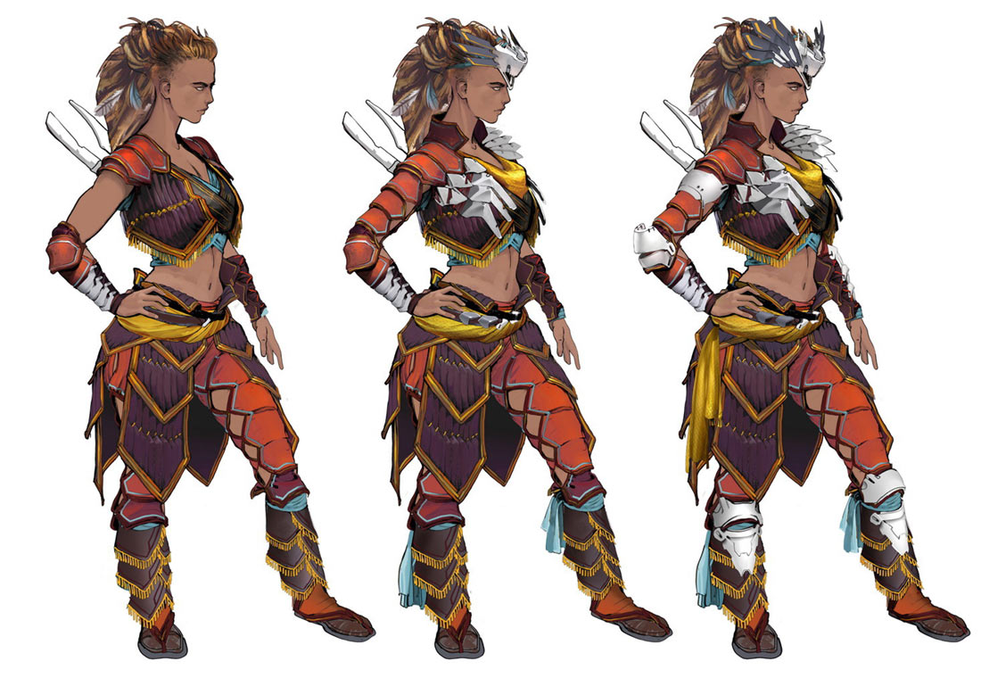 Carja Blazon Outfit Concept Art from Horizon Zero Dawn