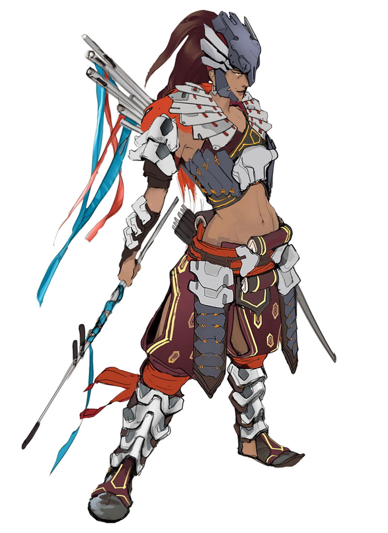 Carja Female Hunter Concept Art from Horizon Zero Dawn