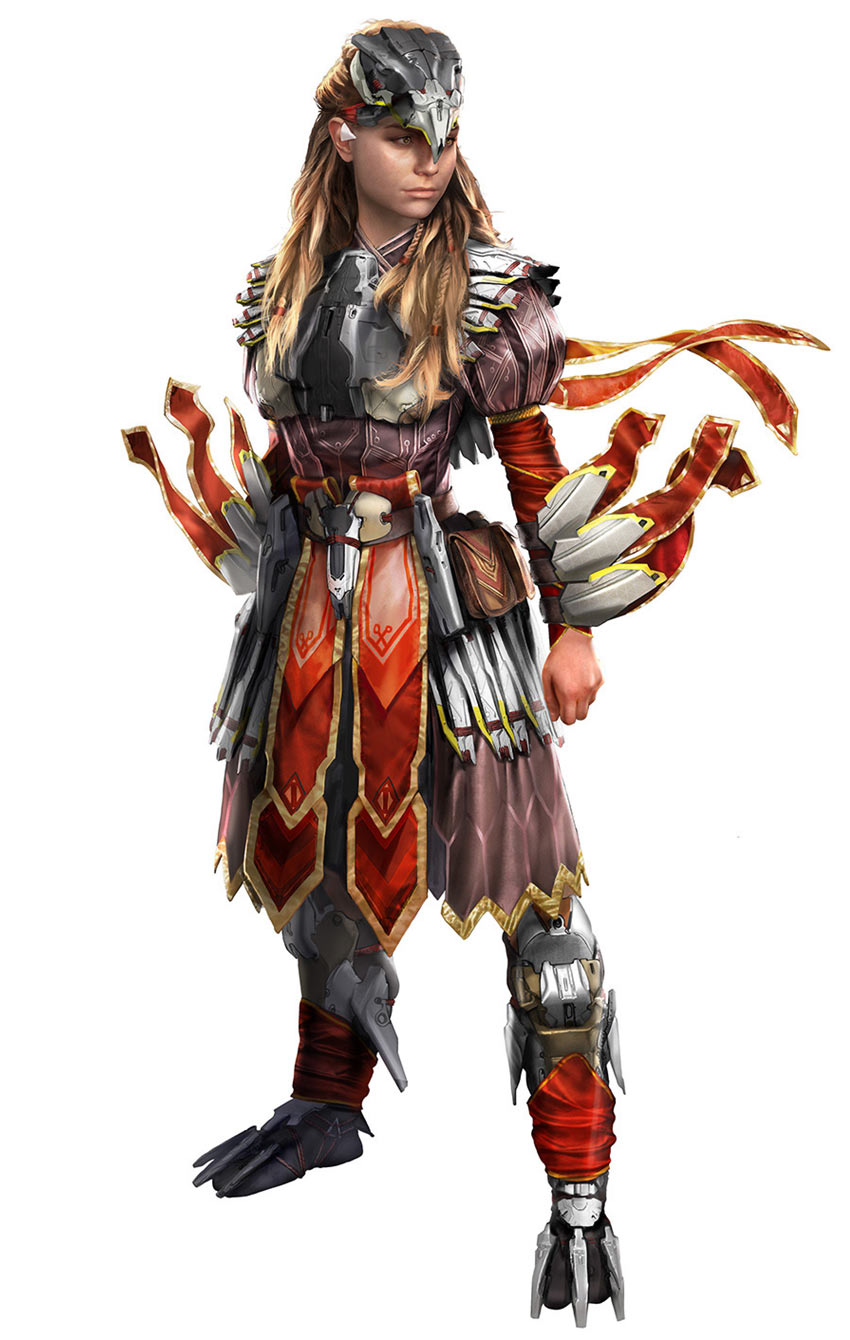 Carja Storm Ranger Outfit Concept Art from Horizon Zero Dawn
