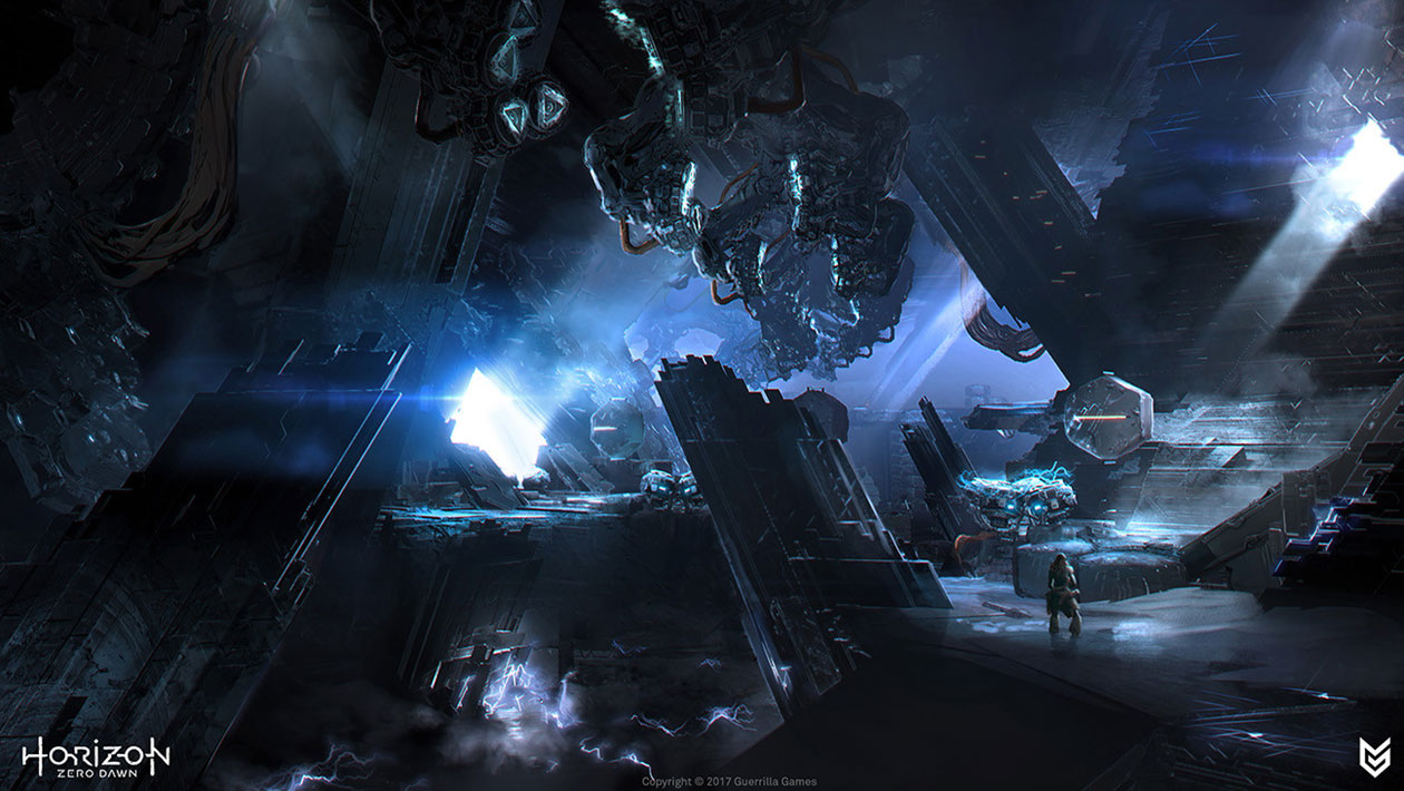 Cauldron Cable Tunnel Concept Art from Horizon Zero Dawn