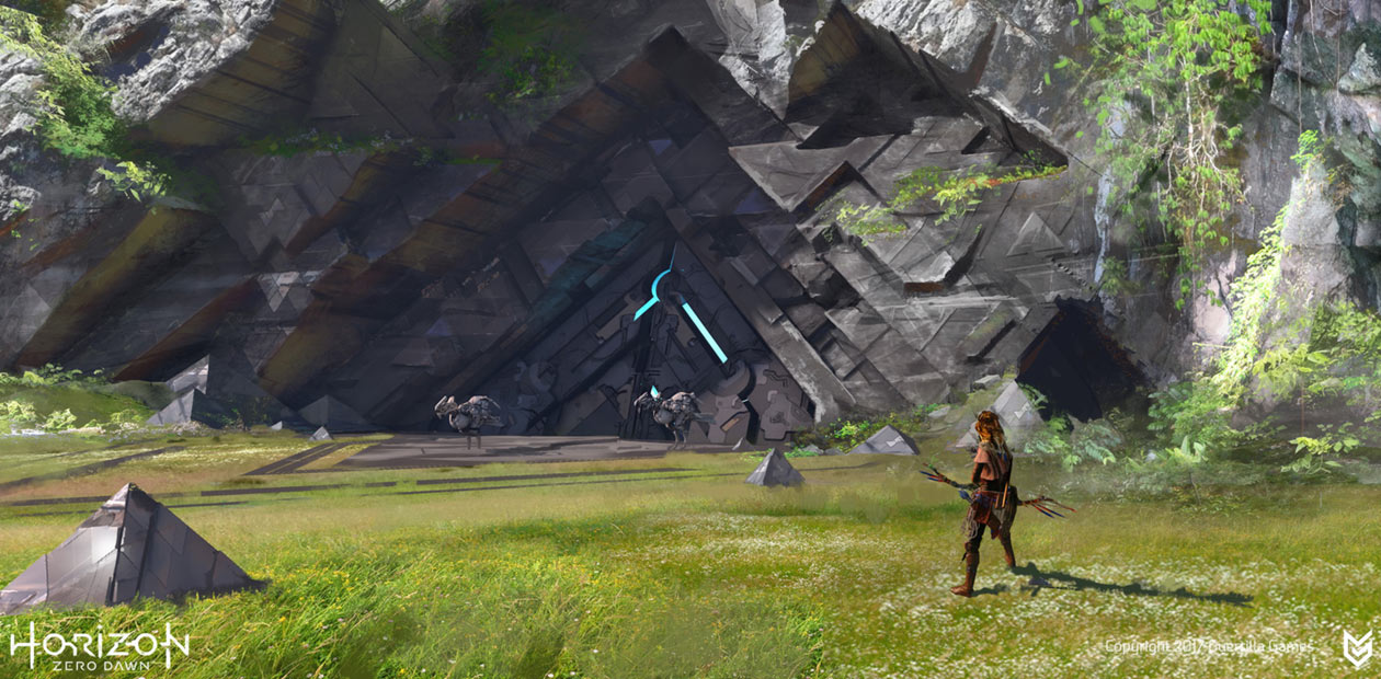 Cauldron Entrance Concept Art from Horizon Zero Dawn