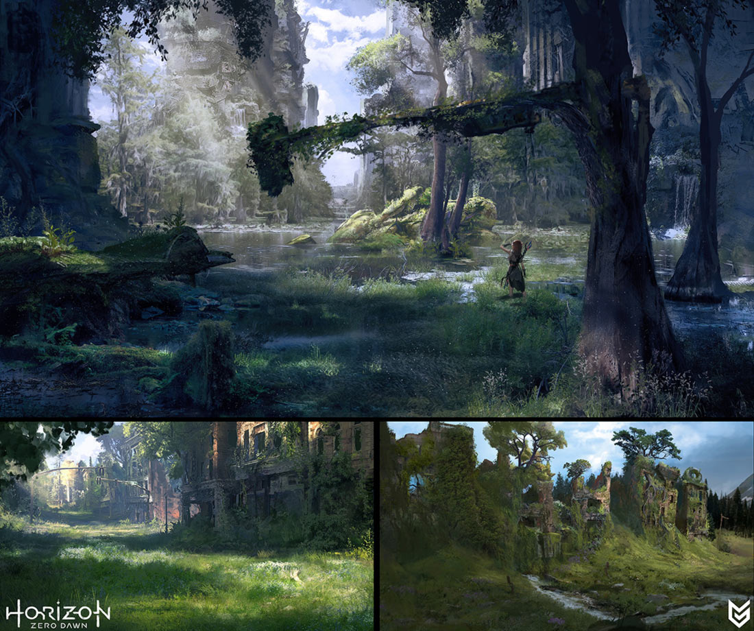 City Streets Concept Art from Horizon Zero Dawn