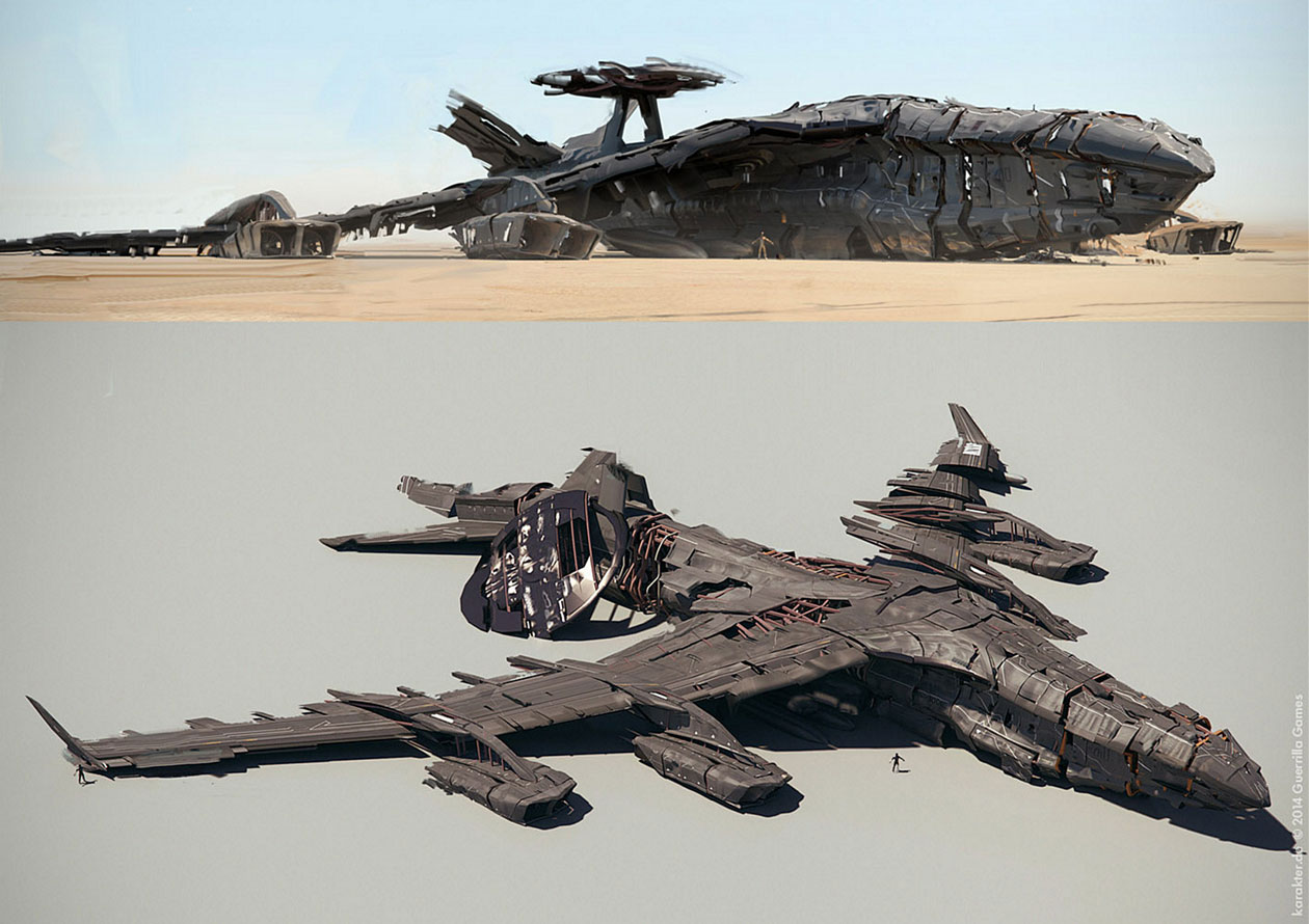 Drone Bomber Concept Art from Horizon Zero Dawn