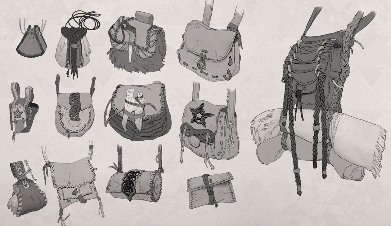 Nora Satchels Concept Art from Horizon Zero Dawn