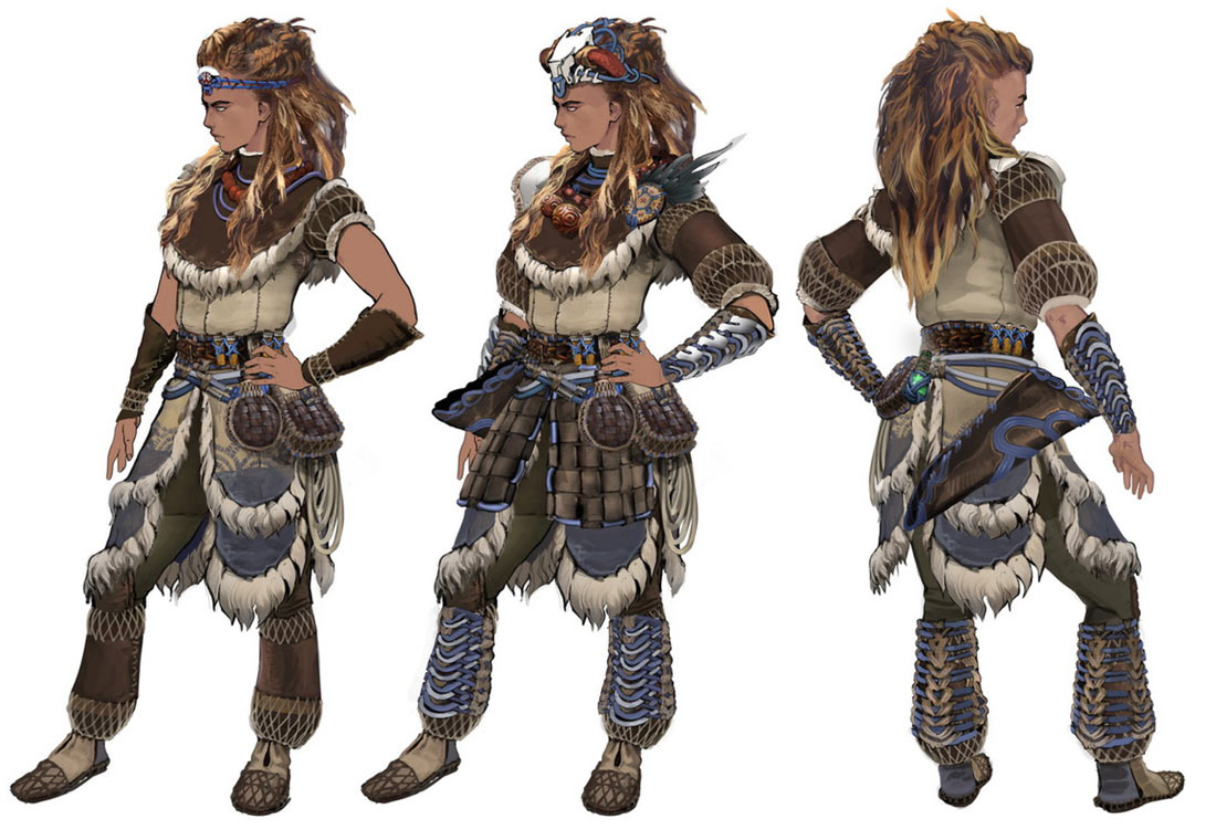 Nora Survivor Outfit Concept Art from Horizon Zero Dawn
