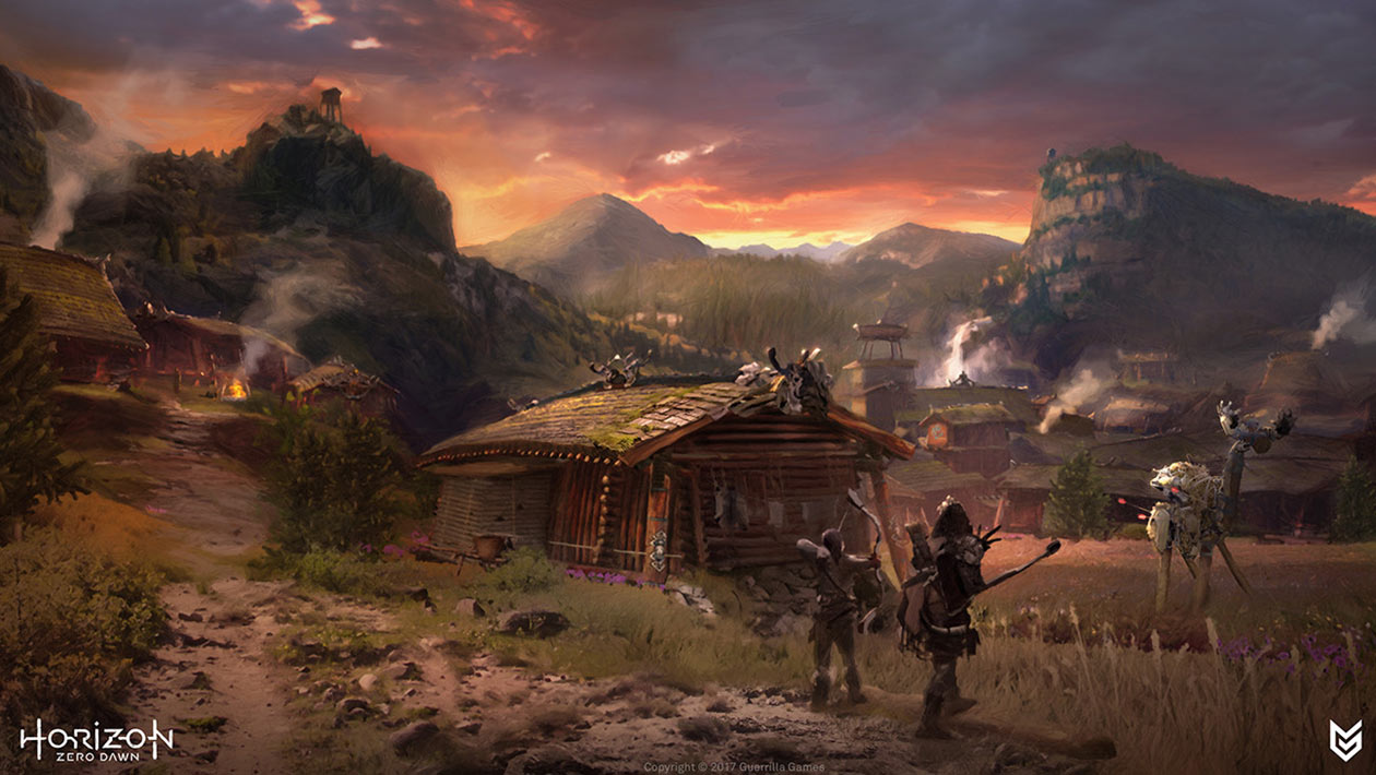 Nora Village Concept Art from Horizon Zero Dawn