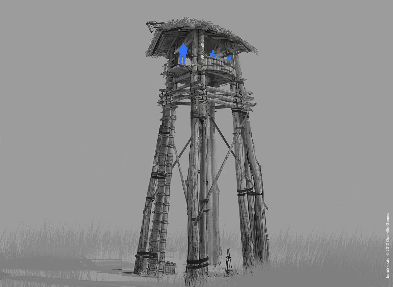 Nora Watchtower Concept Art from Horizon Zero Dawn