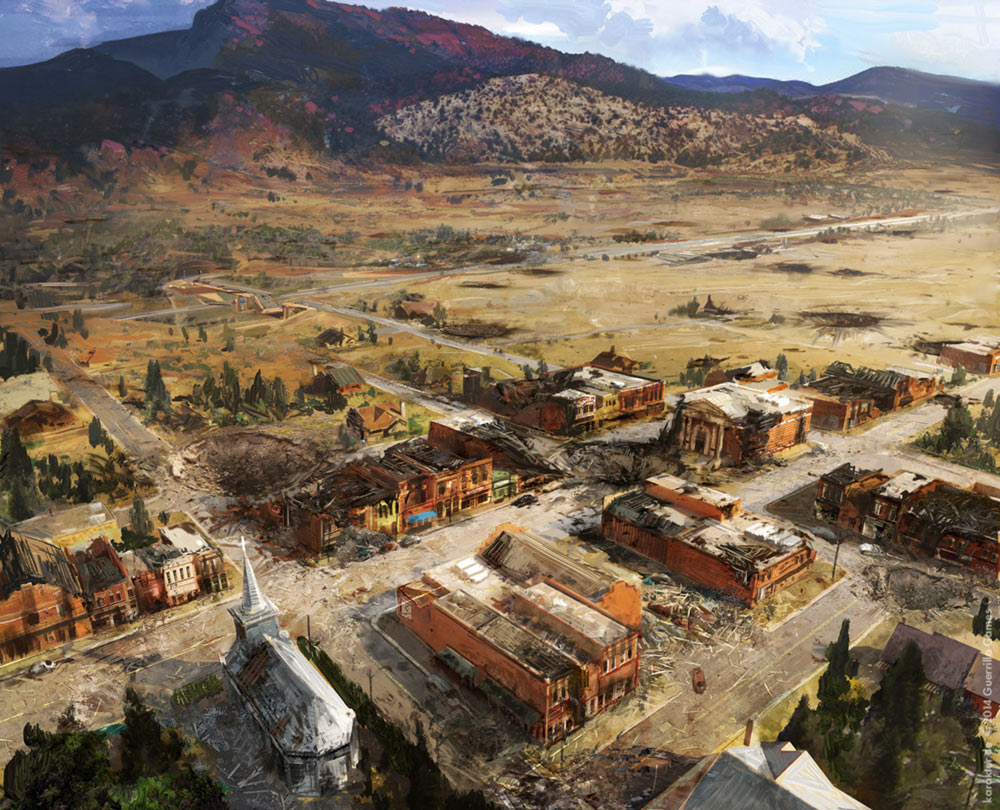 Old World Ruins Concept Art from Horizon Zero Dawn