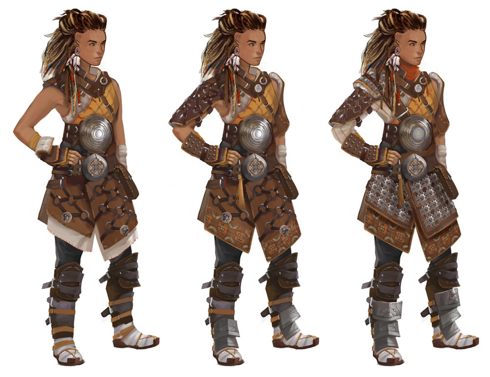 Oseram Arrowbreaker Outfit Concept Art from Horizon Zero Dawn