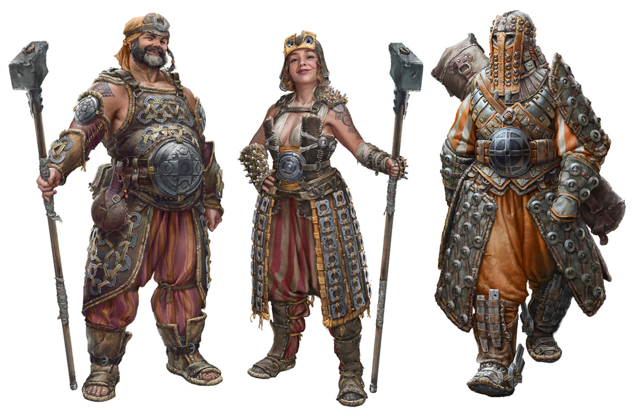 Oseram Fighters Concept Art from Horizon Zero Dawn