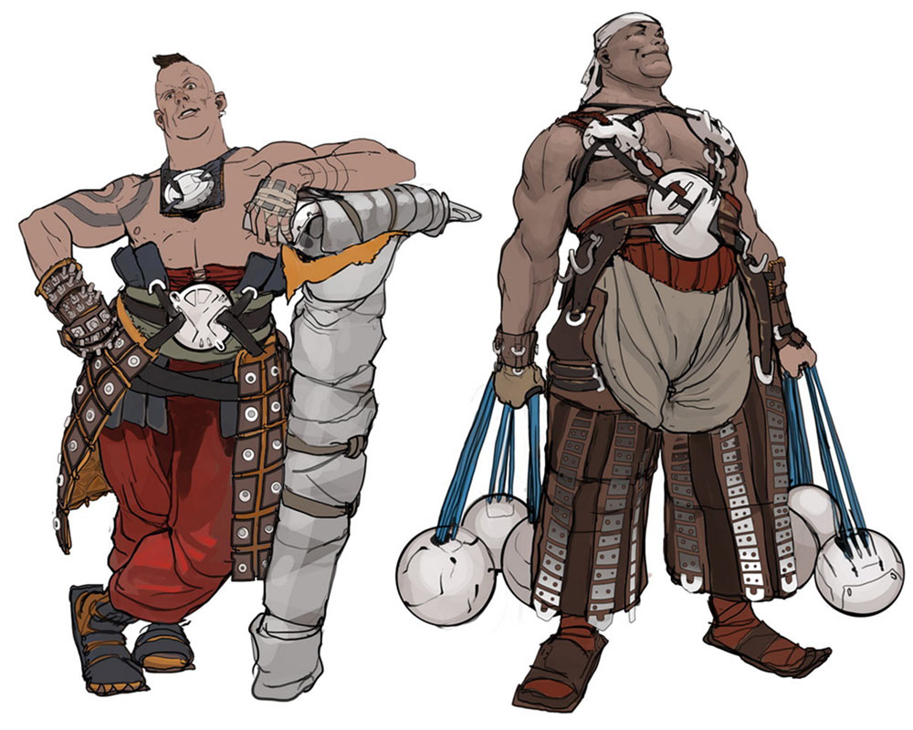 Oseram Male Hunters Concept Art from Horizon Zero Dawn