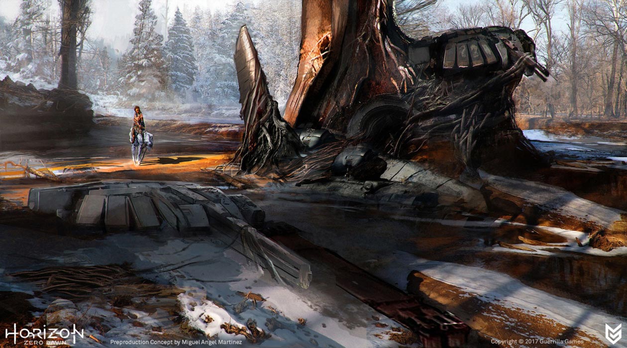 Ruins Concept Artwork from Horizon Zero Dawn