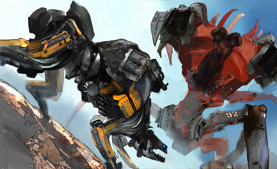 Scrapper & Deathbringer Concept Art from Horizon Zero Dawn