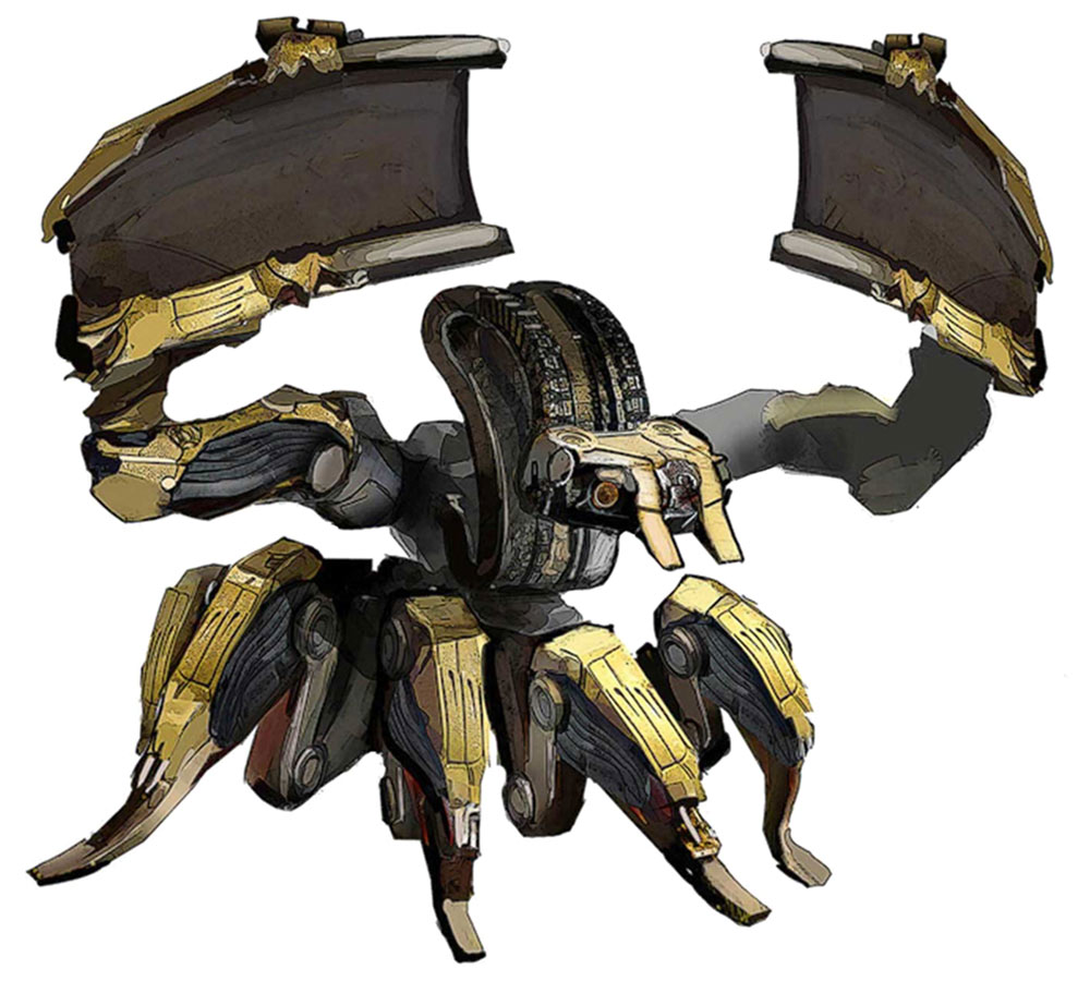 Shell Walker Early Concept Artwork from Horizon Zero Dawn