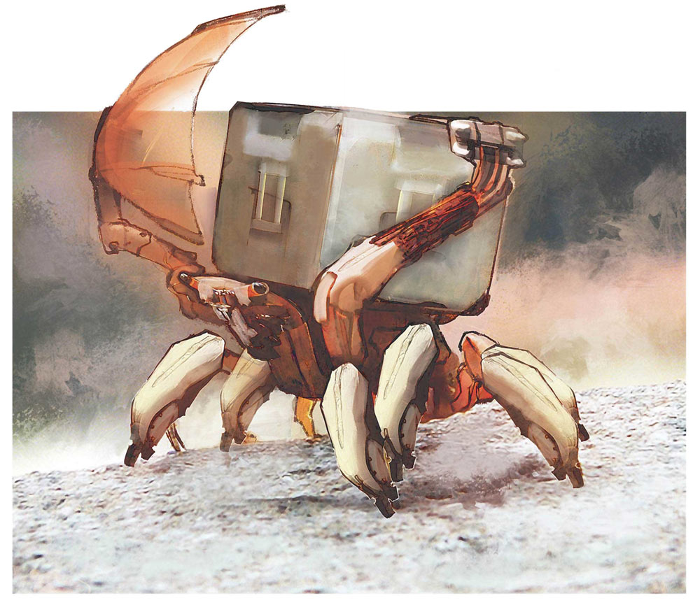 Shell Walker Concept Art from Horizon Zero Dawn