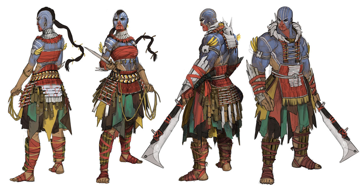 Tenakth Hunters Concept Art from Horizon Zero Dawn