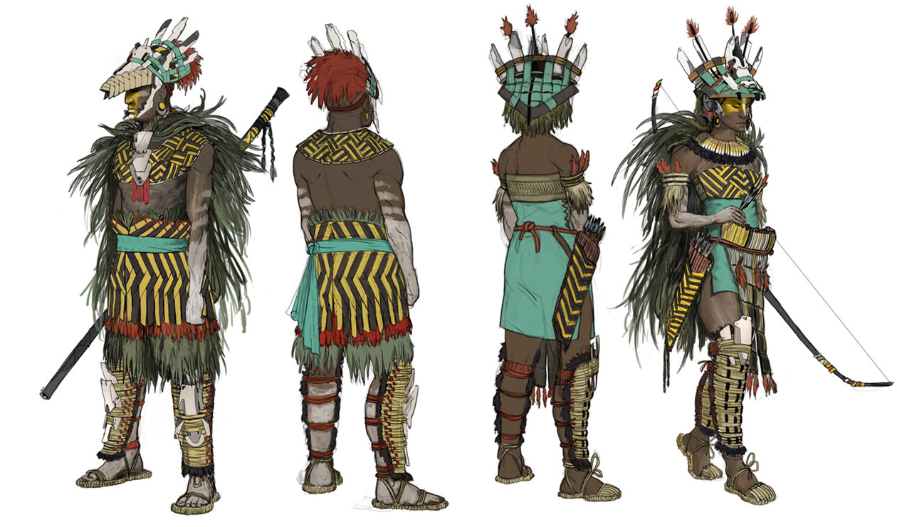 Utaru Hunters Concept Art from Horizon Zero Dawn