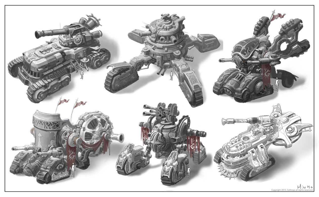 Combat Vehicles Artwork from The War of Genesis IV: Spiral Genesis