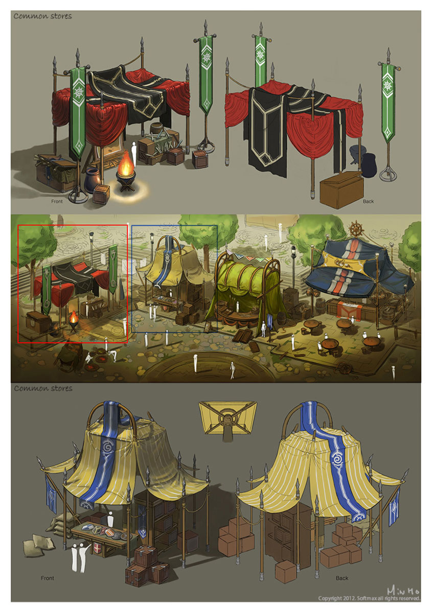 Common Stores Tents Artwork from The War of Genesis IV: Spiral Genesis
