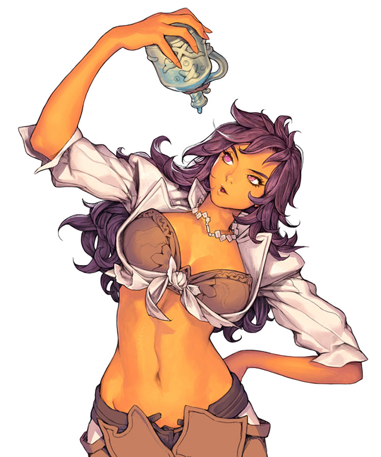 Female Avatar Character Art from The War of Genesis IV: Spiral Genesis