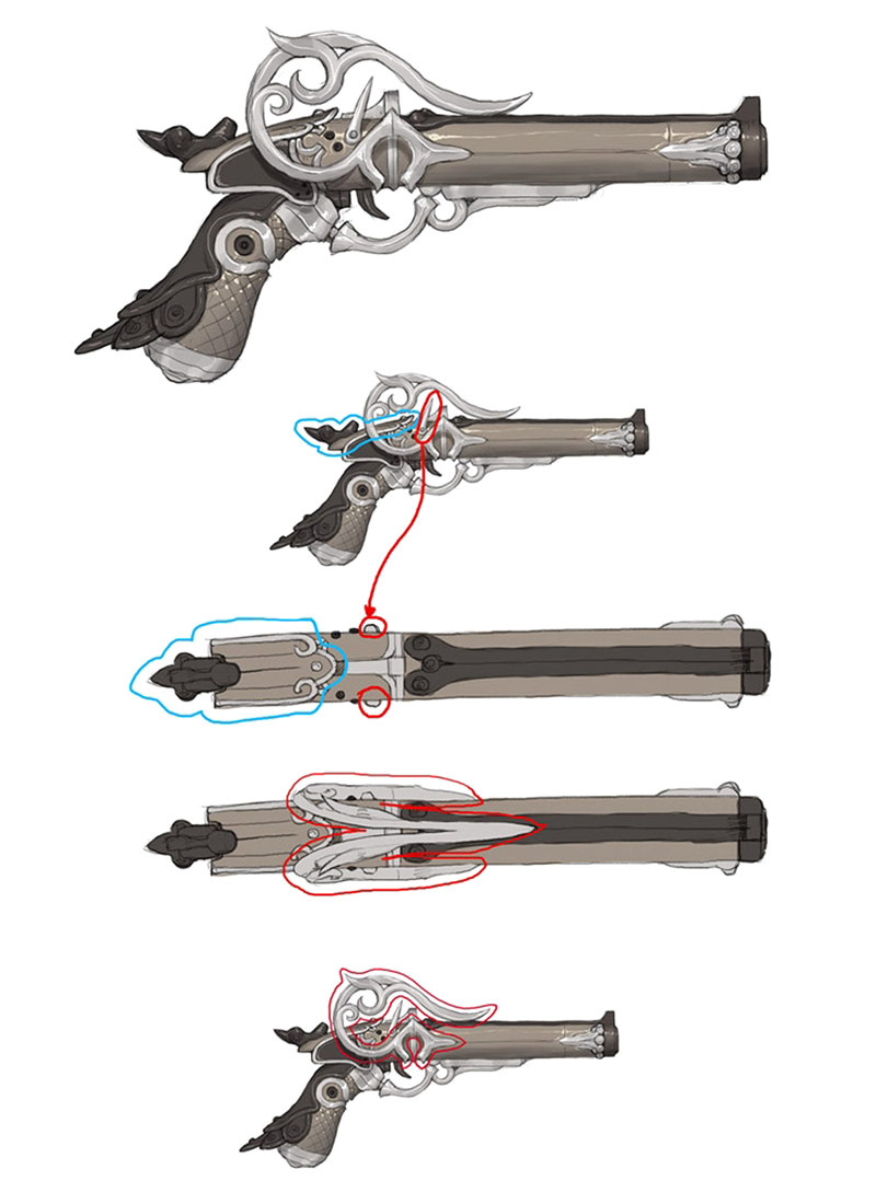 Ian's Dual Guns Artwork from The War of Genesis IV: Spiral Genesis