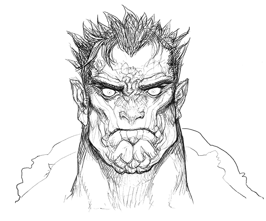 Irs Face Character Sketch from The War of Genesis IV: Spiral Genesis