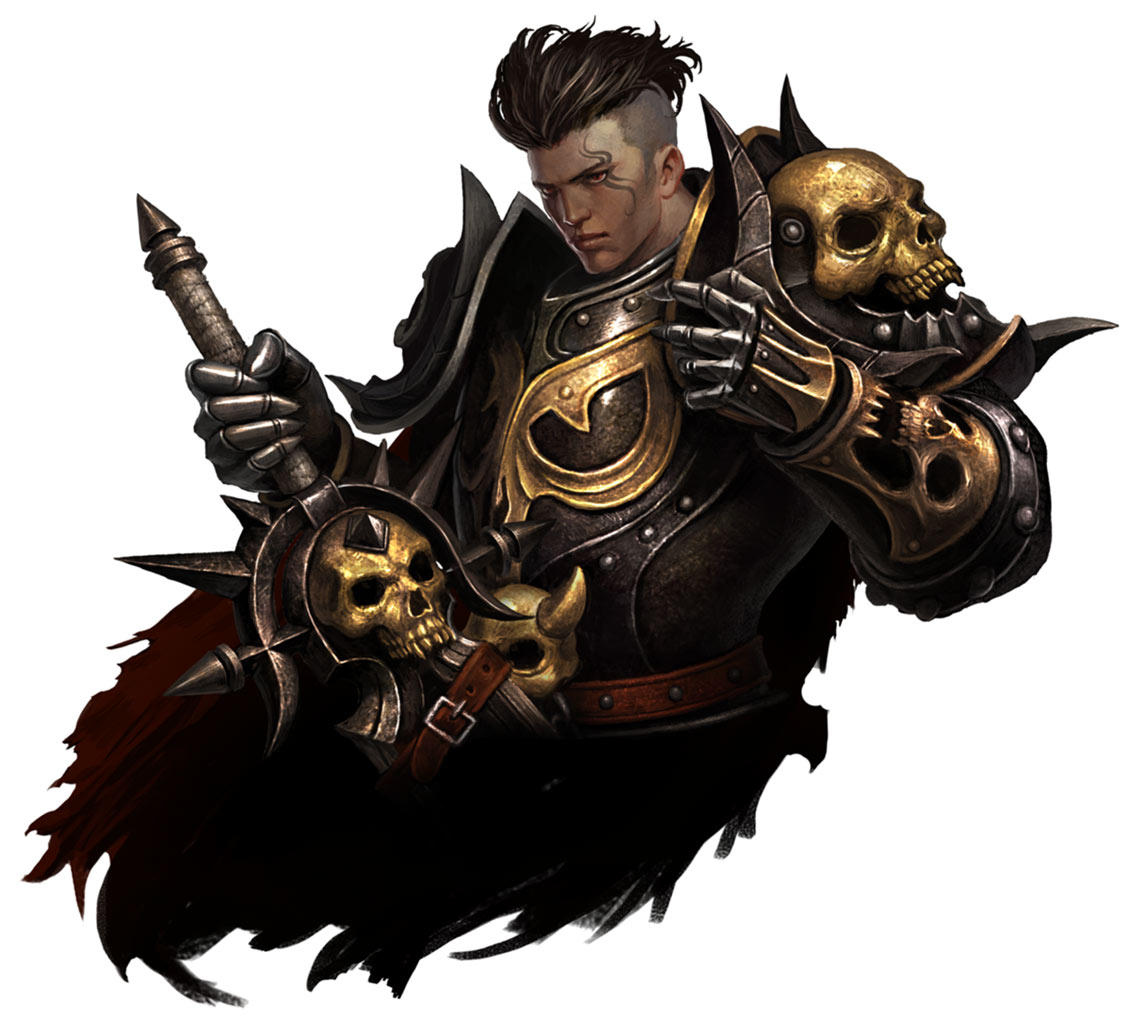 Dark Character Portrait Concept Art from Chaos Heroes Online