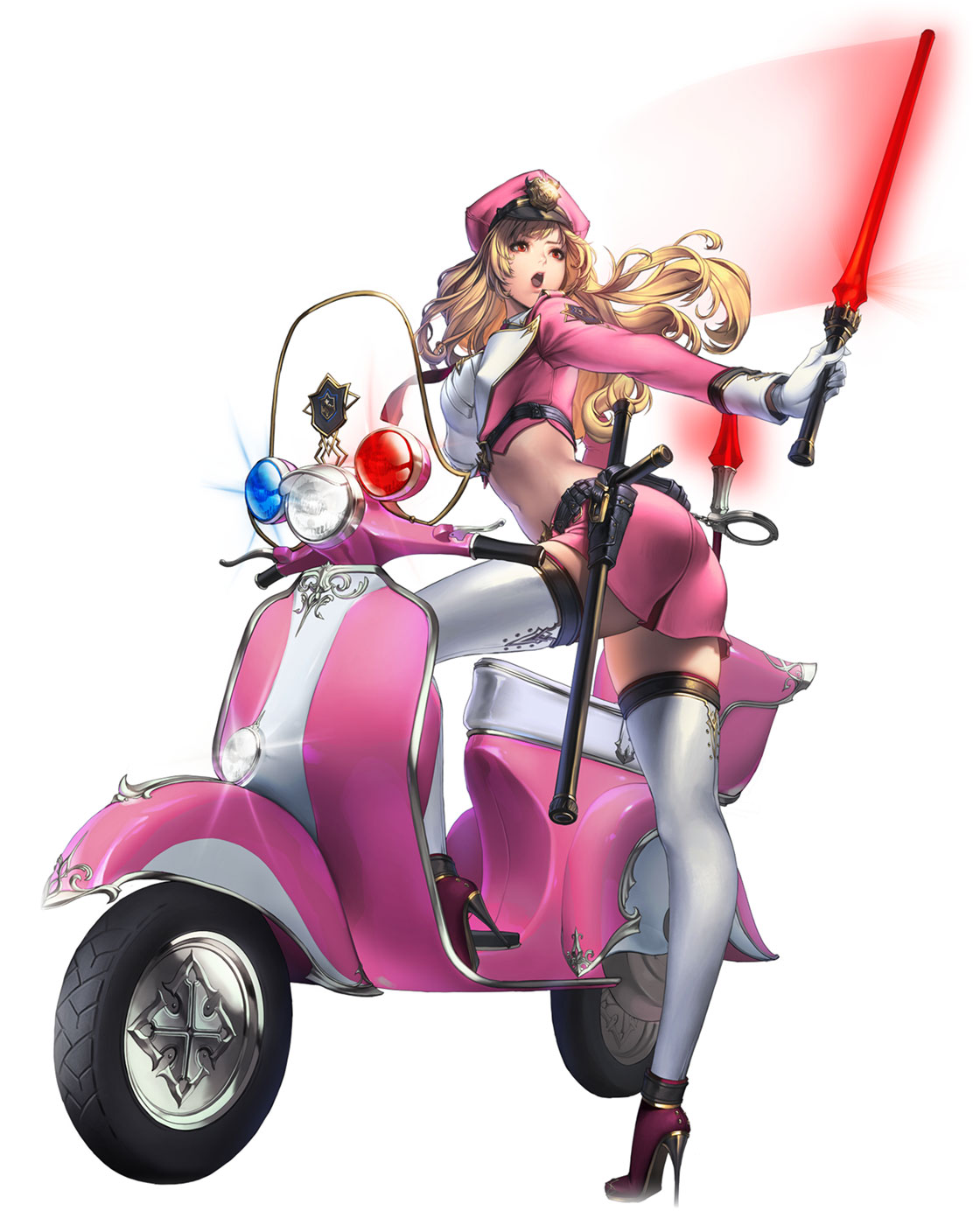 Edelyn, Police Officer Skin Concept Art from Chaos Heroes Online