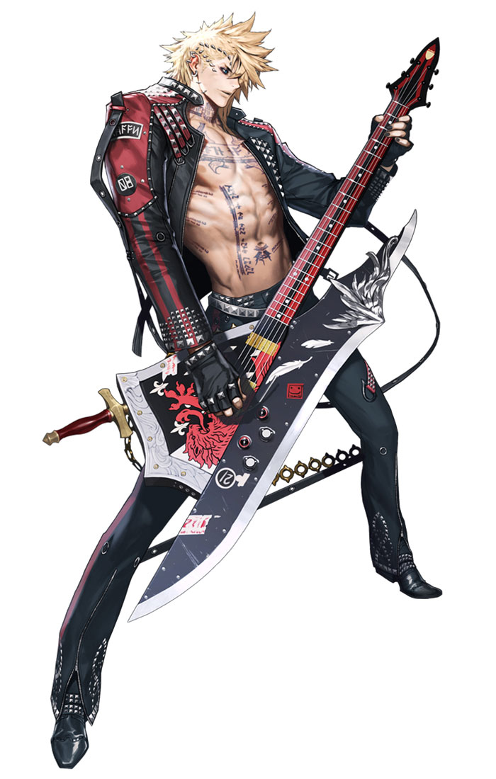 Elcid, Rockstar Skin Concept Art from Chaos Heroes Online