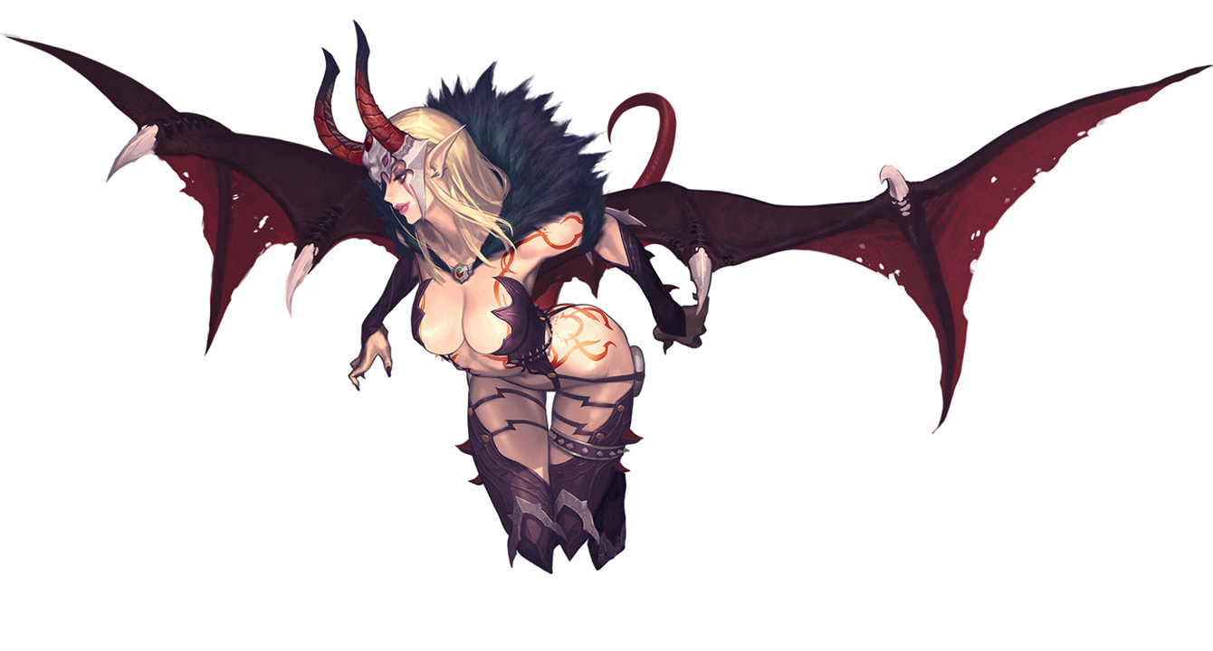 Lisa, Night Queen Skin Concept Art from Chaos Heroes Online