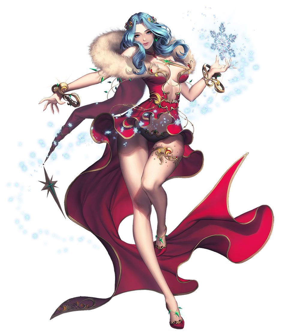 Reina, Christmas Skin Concept Art from Chaos Heroes Online