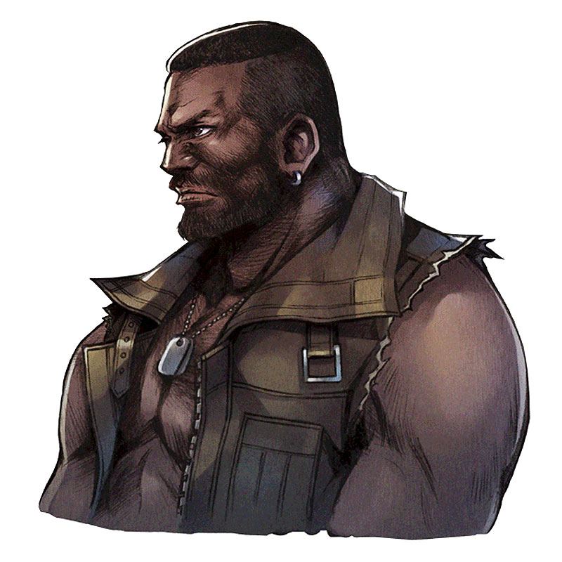 Barret Wallace Concept Art from Final Fantasy VII G-Bike